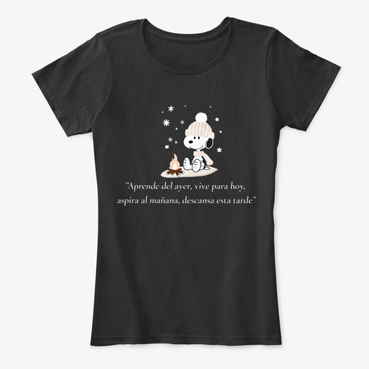 Camiseta Estampada de Snoopy - Aprende del Ayer