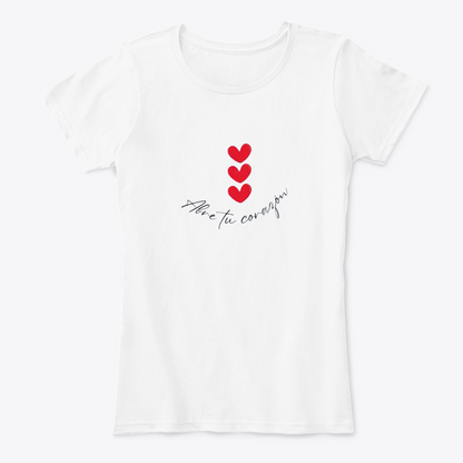 Camiseta Estampada de Mujer Diseño abre tu corazón