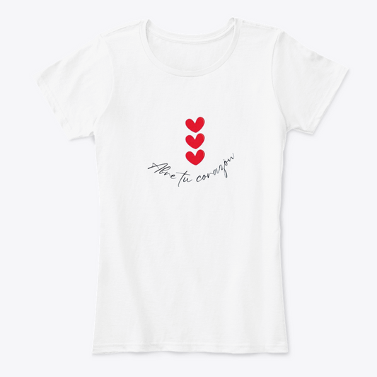 Camiseta Estampada de Mujer Diseño abre tu corazón