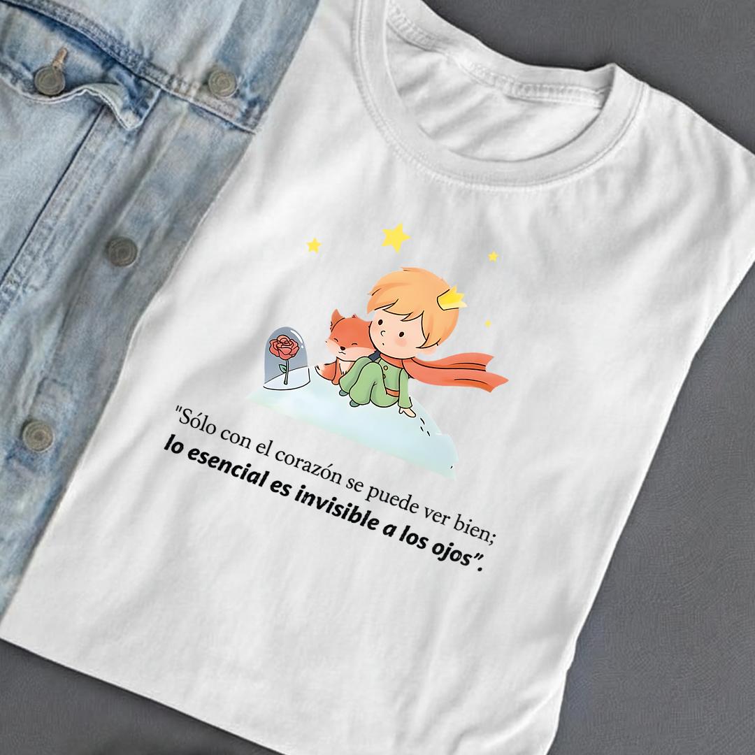 Camiseta Estampada de Mujer Principito