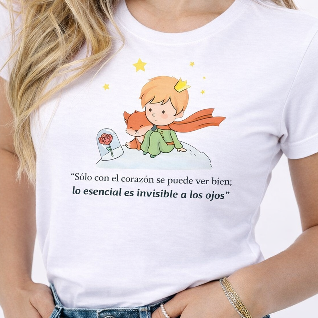 Camiseta Estampada de Mujer Principito