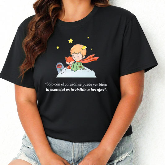 Camiseta Estampada de Mujer Principito