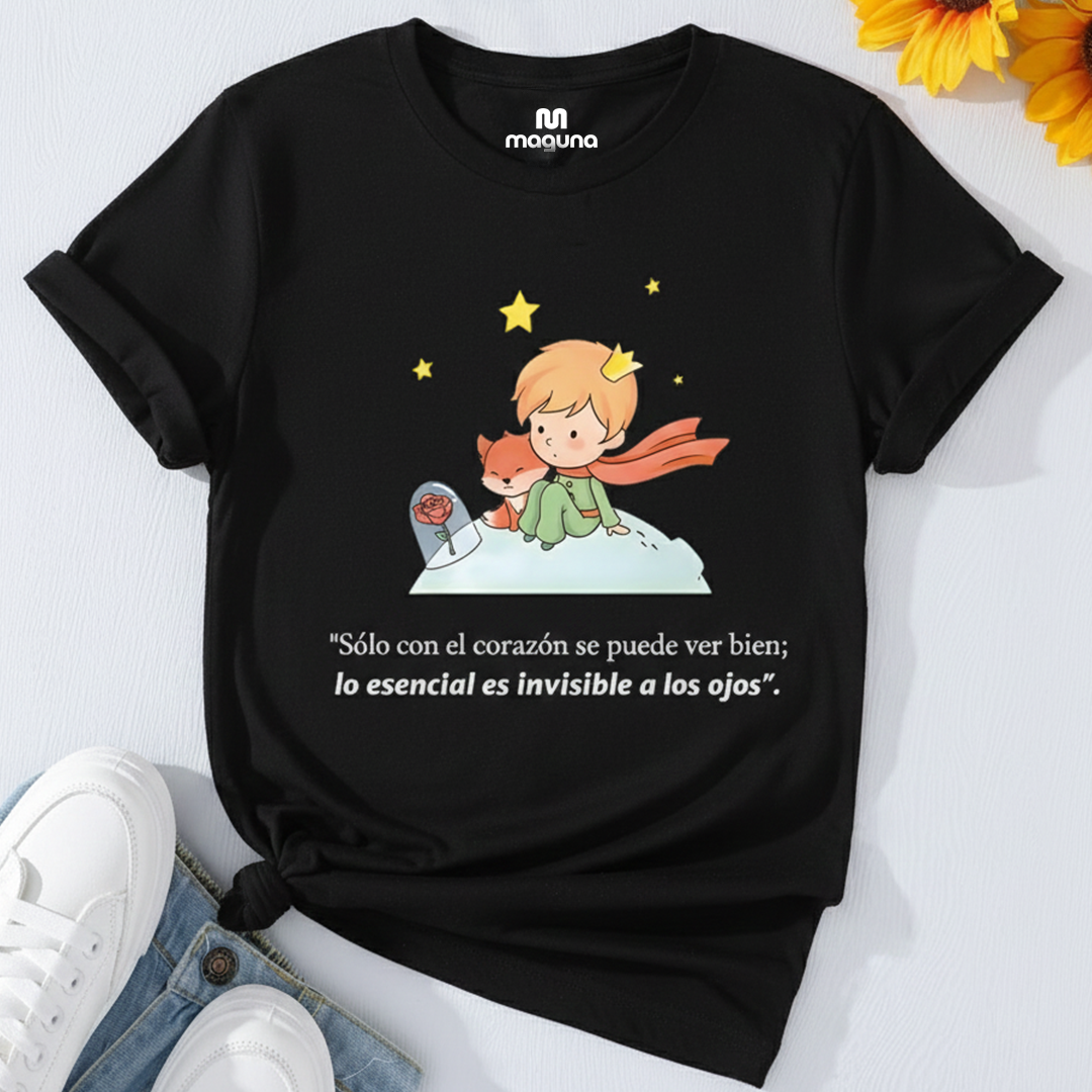Camiseta Estampada de Mujer Principito