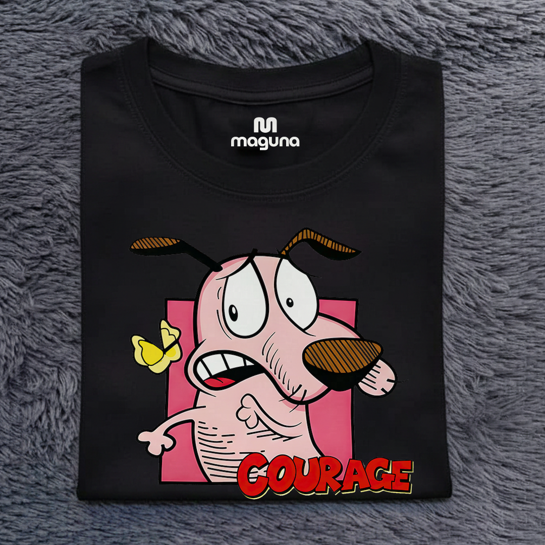 Camiseta Estampada para Mujer Diseño Coraje el Perro Cobarde