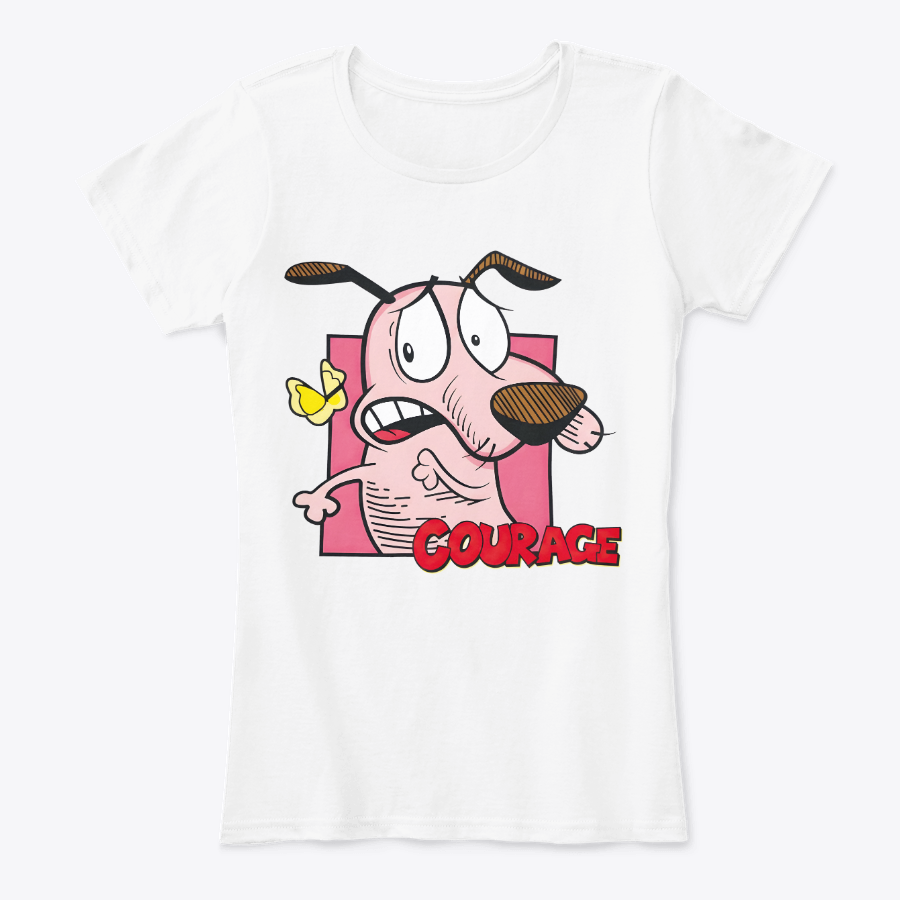 Camiseta Estampada para Mujer Diseño Coraje el Perro Cobarde