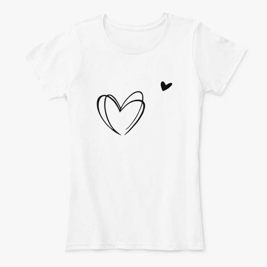 Camiseta Estampada de Mujer Diseño Corazón