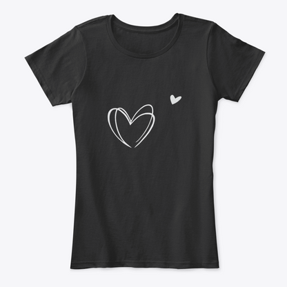 Camiseta Estampada de Mujer Diseño Corazón