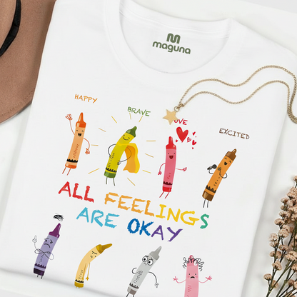 Camiseta Estampada de Crayones feelings