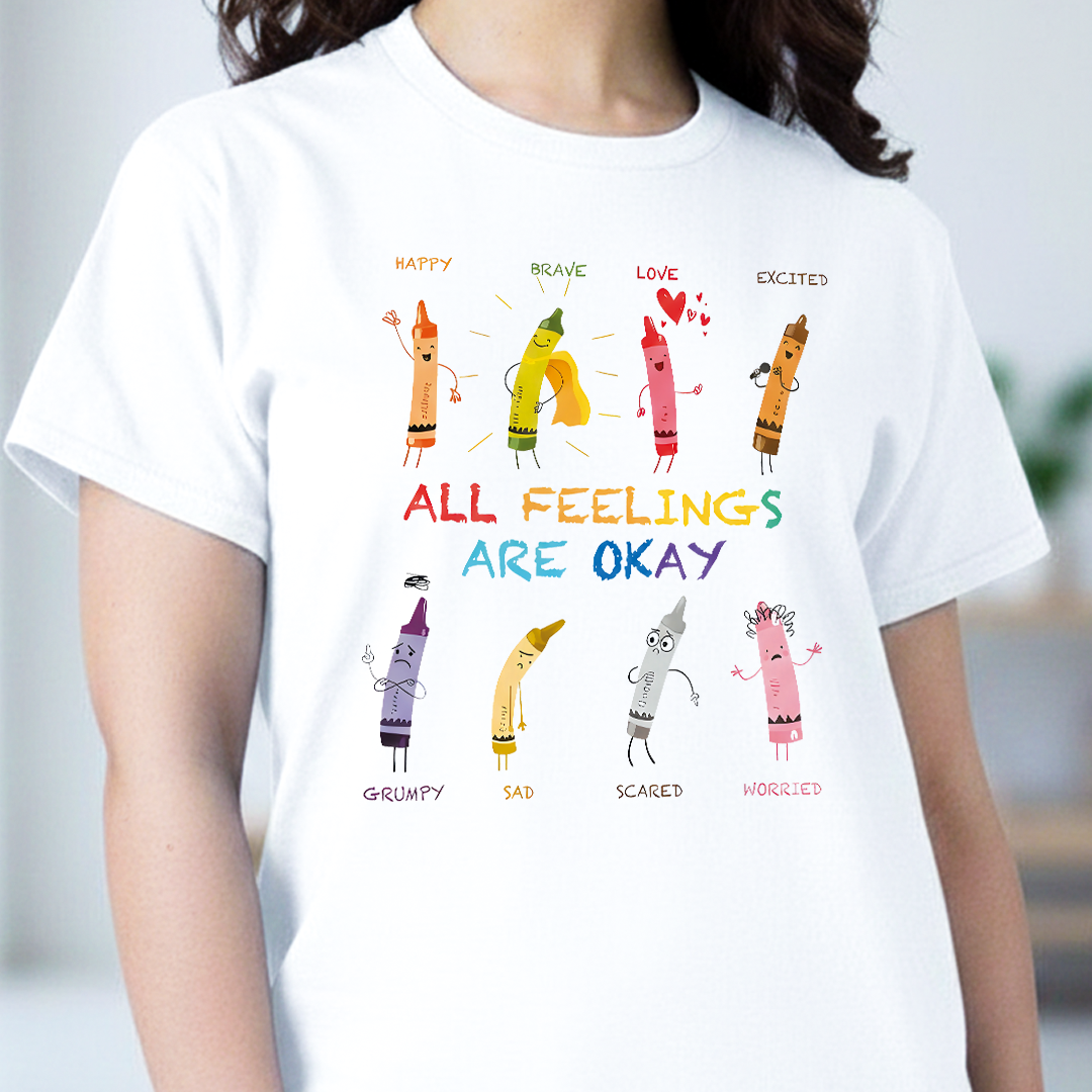 Camiseta Estampada de Crayones feelings