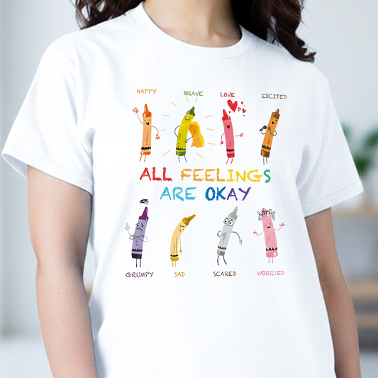 Camiseta Estampada de Crayones feelings