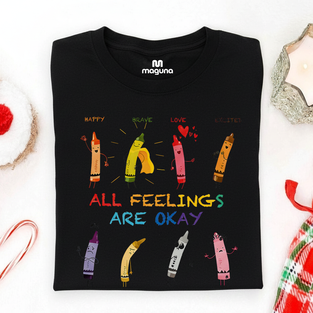 Camiseta Estampada de Crayones feelings
