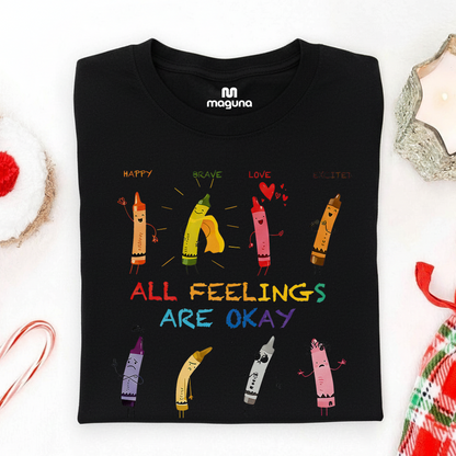 Camiseta Estampada de Crayones feelings