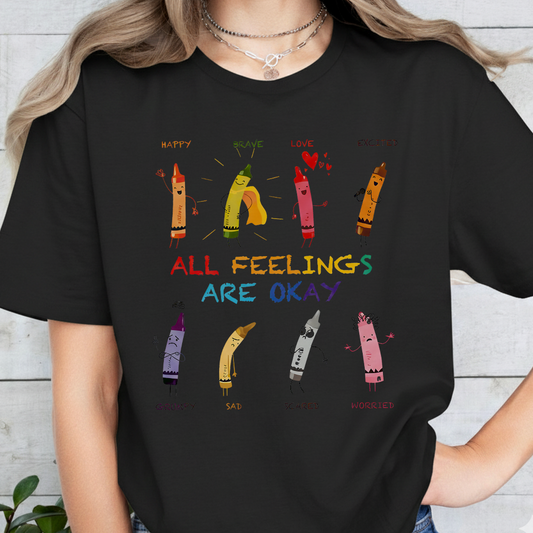Camiseta Estampada de Crayones feelings