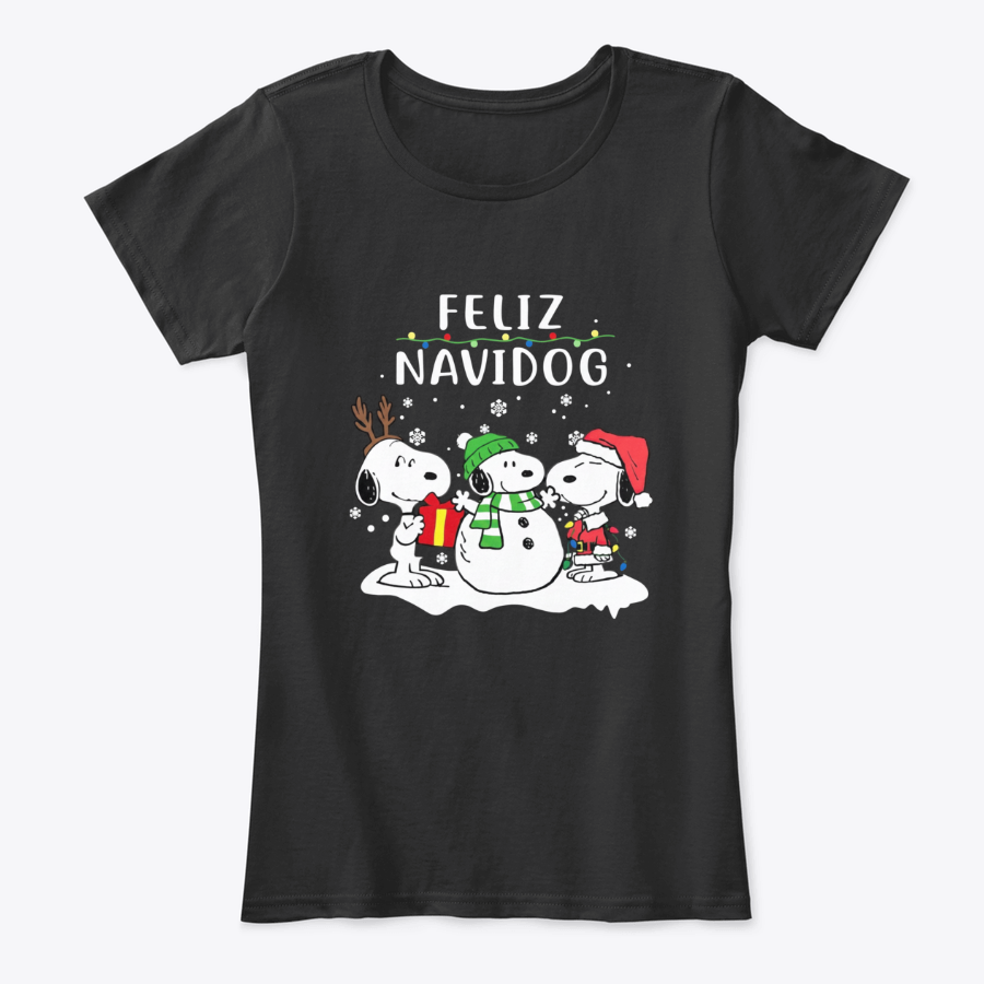Camiseta Estampada para Mujer de Snoopy Navidog