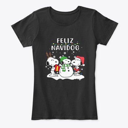 Camiseta Estampada para Mujer de Snoopy Navidog