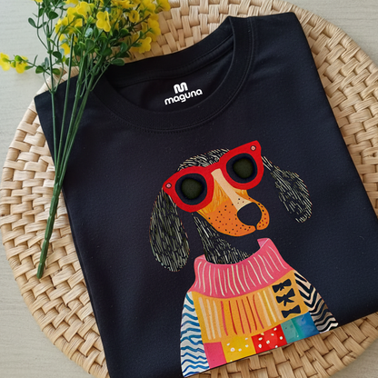 Camiseta Estampada para Mujer Diseño Cool Teckel