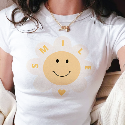 Camiseta Estampada de Mujer Diseño Smile