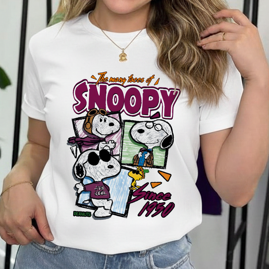 Camiseta Estampada para Mujer Diseño Snoopy Since 1950