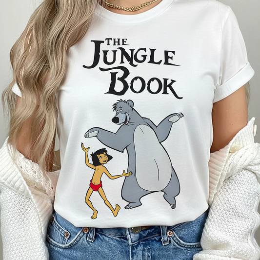 Camiseta Estampada de Mujer Diseño El libro de la Selva