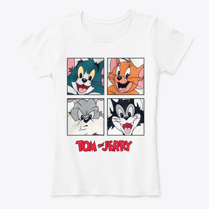 Camiseta Estampada para Mujer Diseño Tom y Jerry
