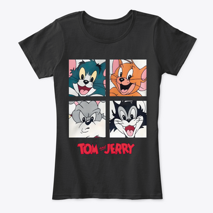 Camiseta Estampada para Mujer Diseño Tom y Jerry